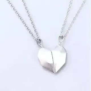 2 Pcs  Creative Wish Stone Magnet Necklaces For Bffs Couples