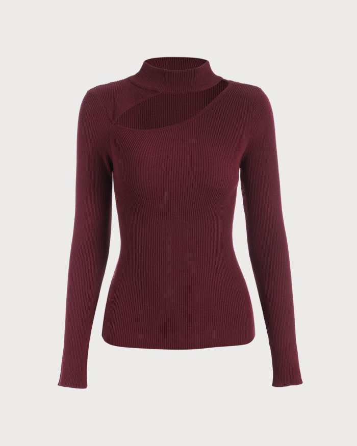 The Slim-Fitting Cutout Knit Top