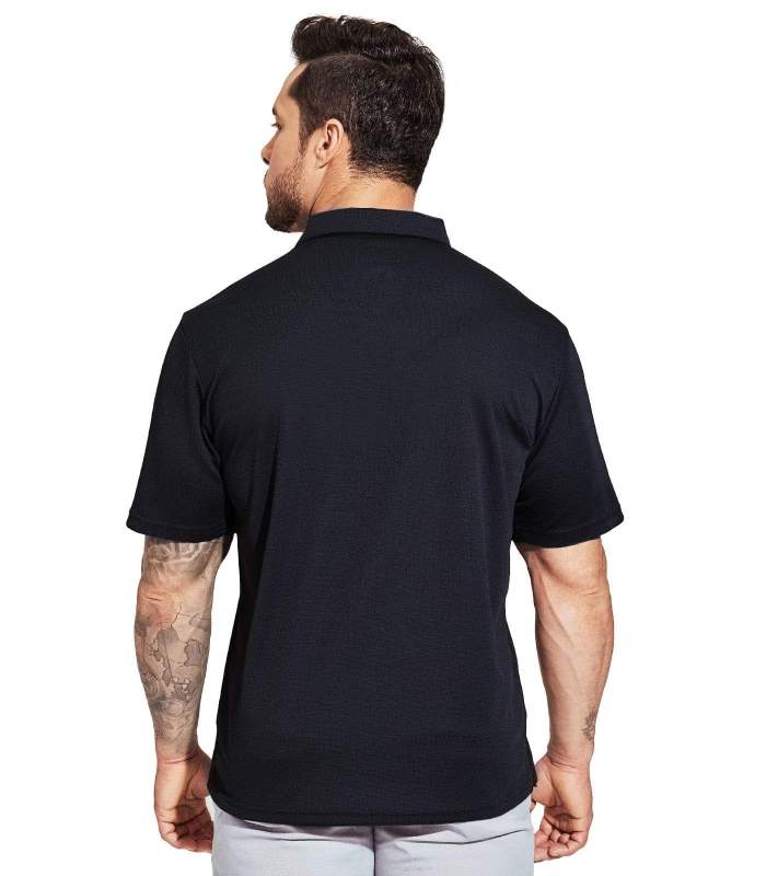 Men Quick Dry Polo Shirts Casual Collared Shirts Short Sleeve