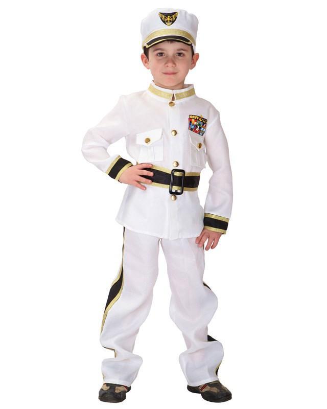 Boys Admiral Navy Captain Kids Halloween Costume