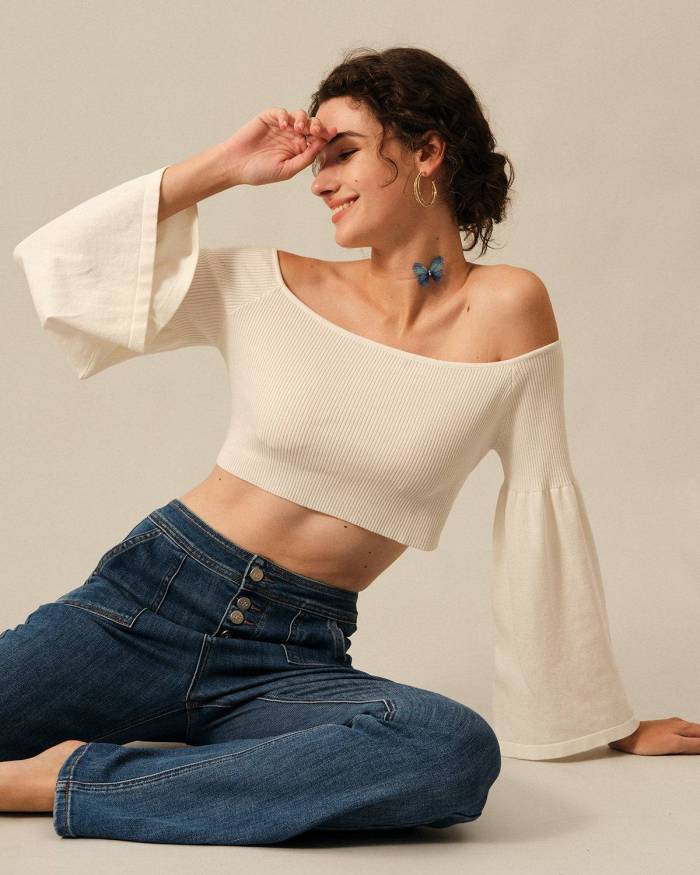 The Solid Off-The-Shoulder Knit Top