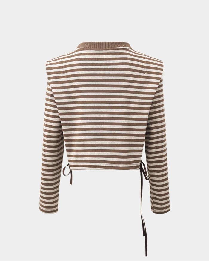 The Padded Shoulder Striped Tee