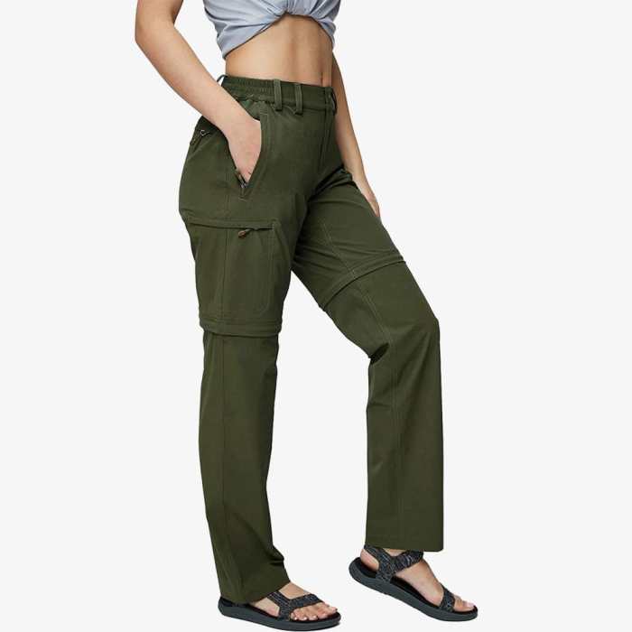 Women Convertible Hiking Pants Lightweight Stretch Cargo Pants