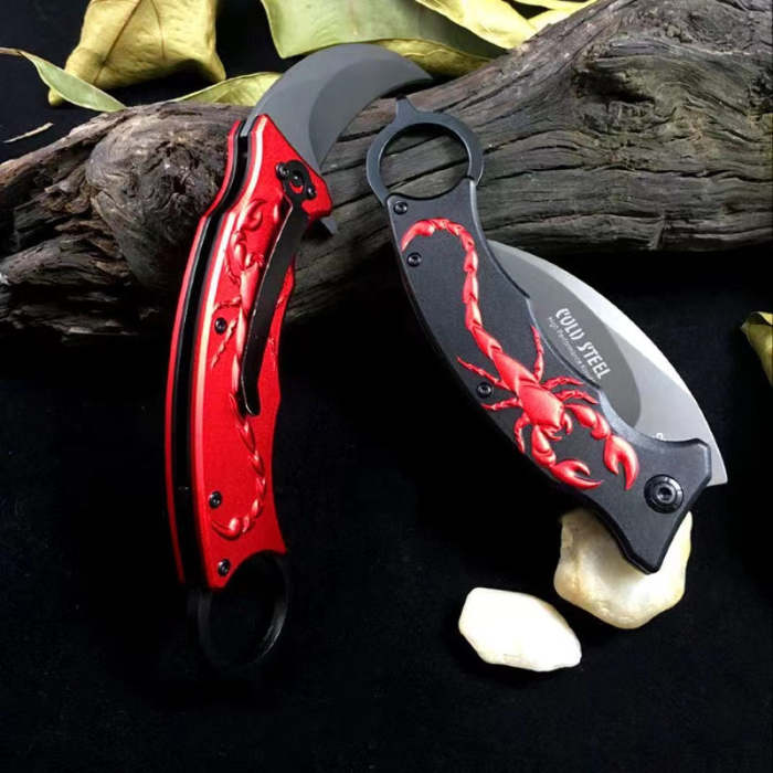 3D Scorpion Folding Claw Knife Tactical Outdoor Camping Survival Tool