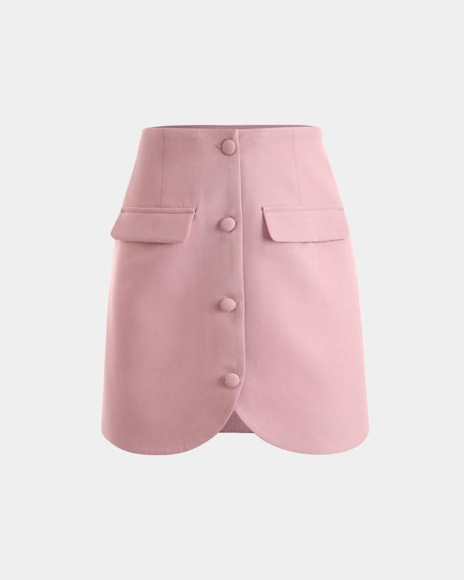The Single Breasted Asymmetric Skirt