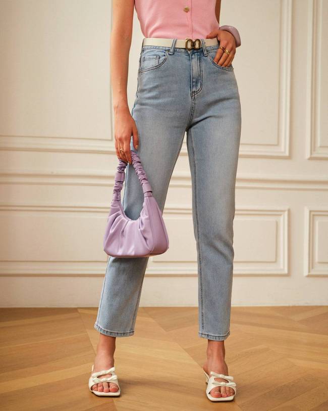 The Retro High Waisted Straight Jeans