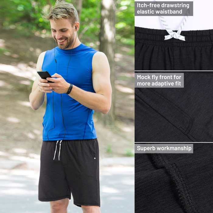 Men Ultra-Soft Athletic Running Shorts With 4 Pockets
