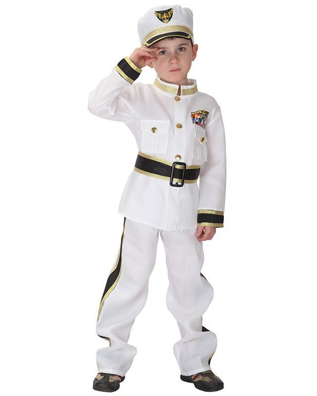 Boys Admiral Navy Captain Kids Halloween Costume