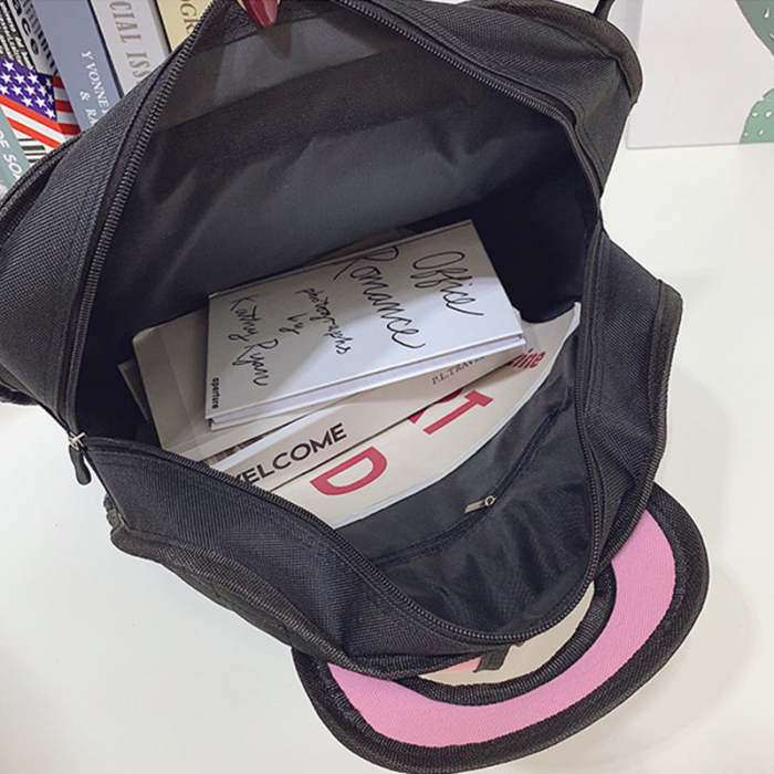 2D Drawing Backpack Cute Student Schoolbag