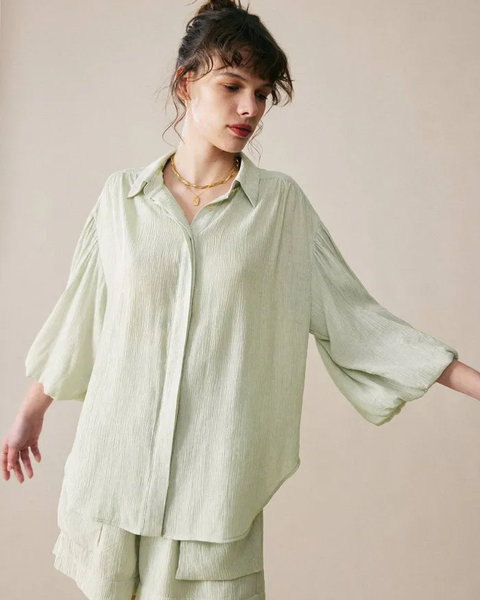 The Solid Textured Loose Shirts
