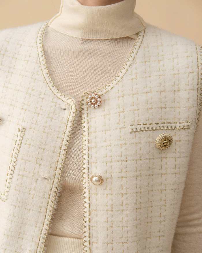 The Pearl Button Jacquard Vest