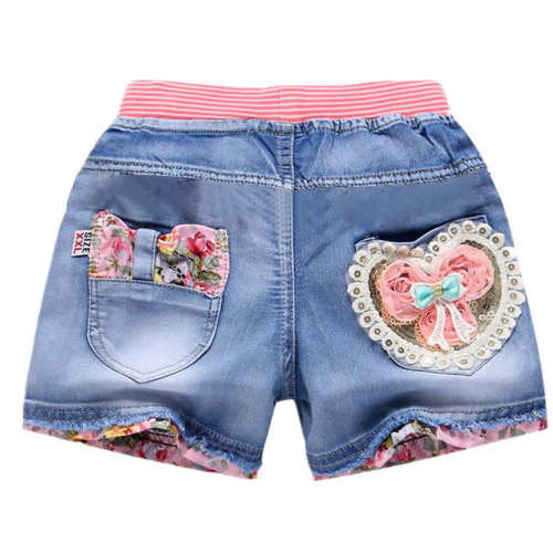 Summer Kids Fashion Girl Short Princess Jeans