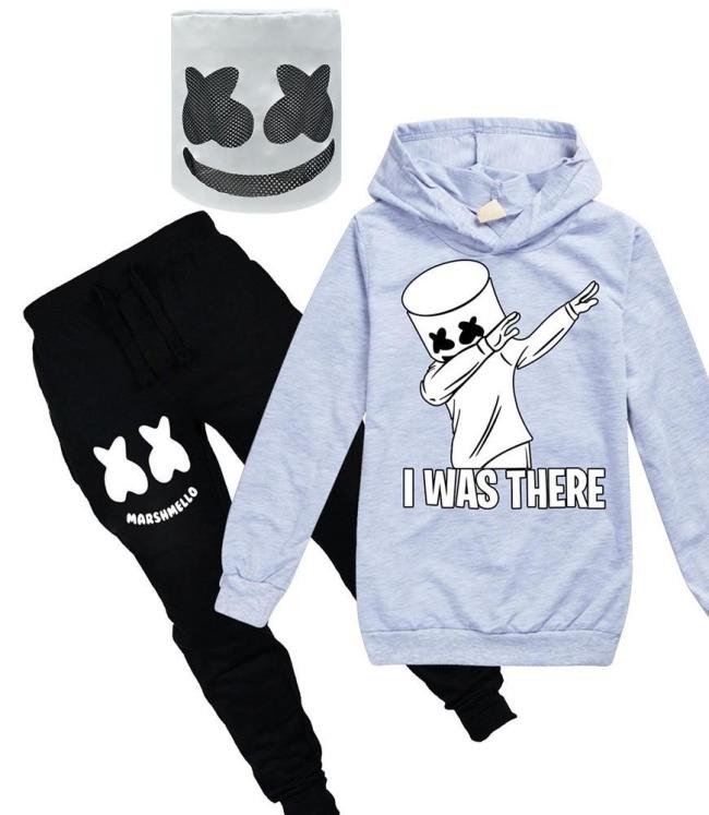 Dj Marshmello Boys Girls Hoodie Sweatpants And Hood Tracksuit Costume