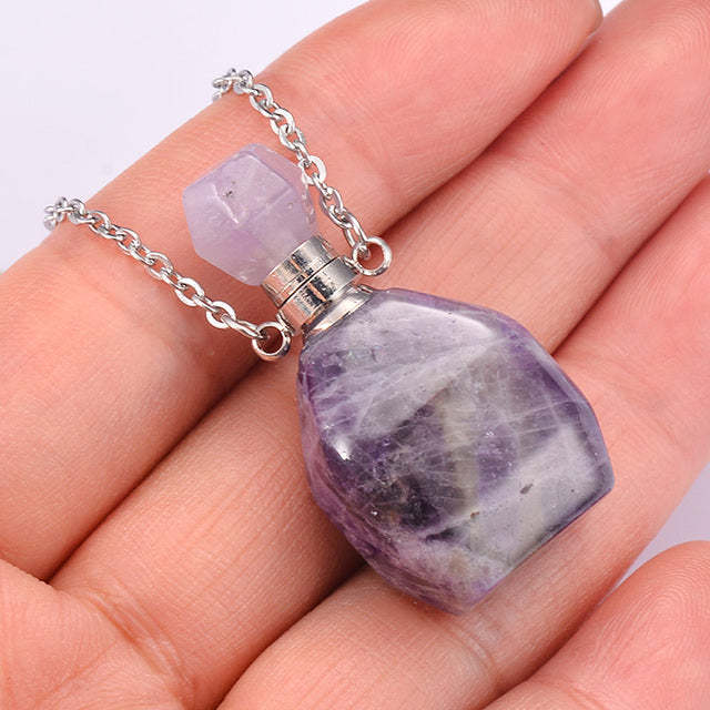 Fashion Natural Stone Necklace For Perfume Pendant