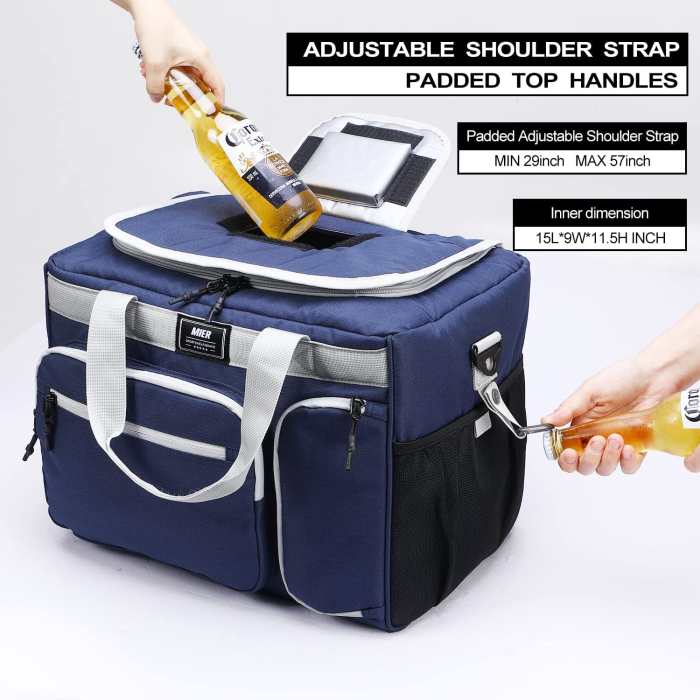 Extra Large Soft Cooler Bag With Bottle Opener, 45 Can