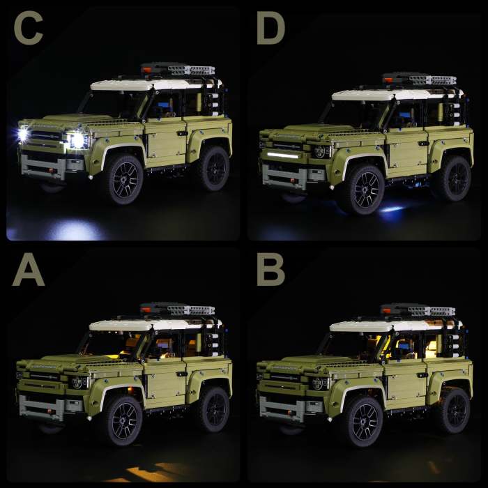 Light Kit For Land Rover Defender 0(With Remote)