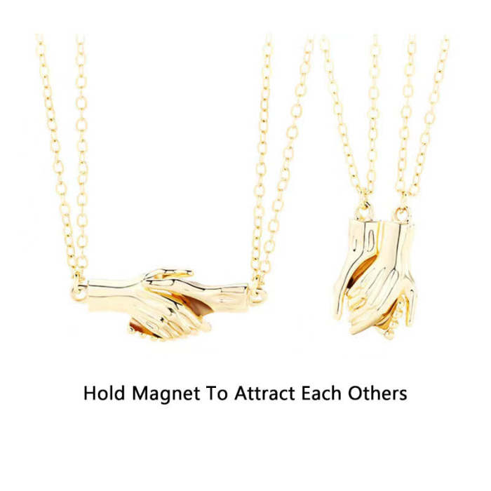 Hold Magnet To Attract Your Bff Couple Hand Magnetic Necklaces