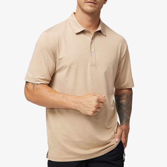 Men Golf Polo Shirt Quick Dry Sun Protection Polo Shirts