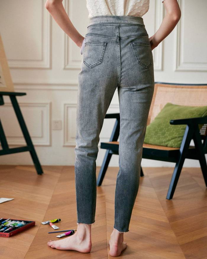 Ombre Asymmetrical Jeans