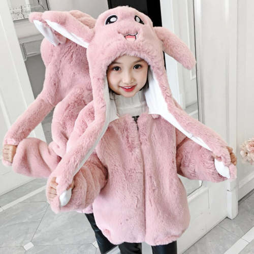 Moving Bunny Rabbit Ear Hoodies For Kids Children