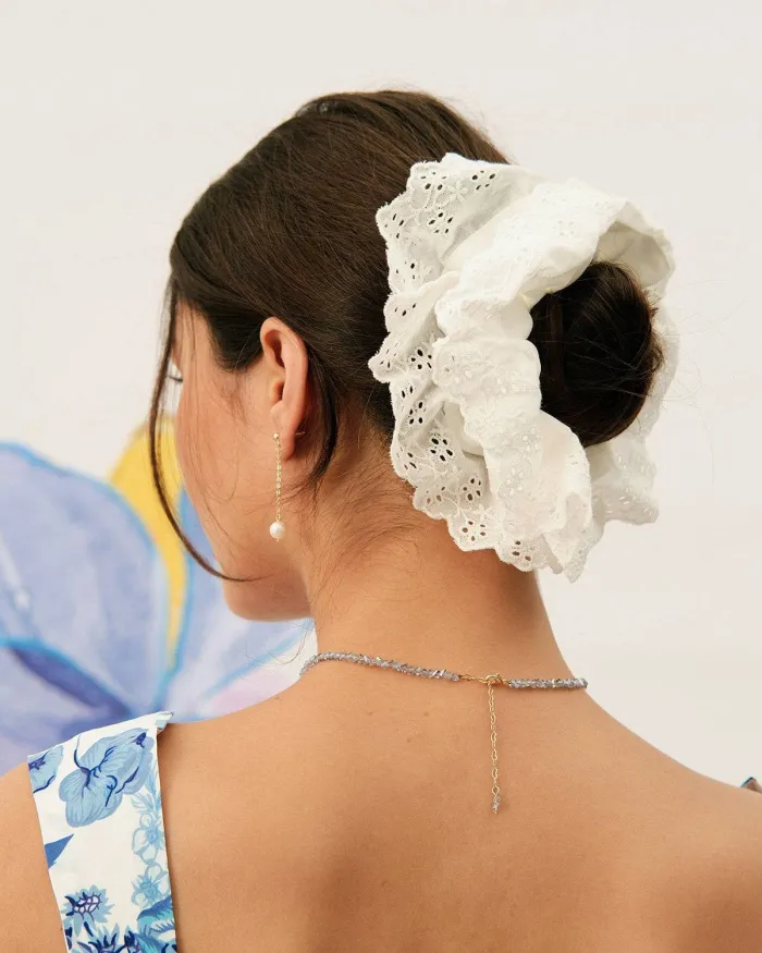 The Double Layer Lace Scrunchie