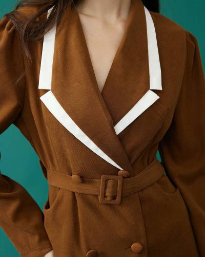 The Double Breasted Belted Dress