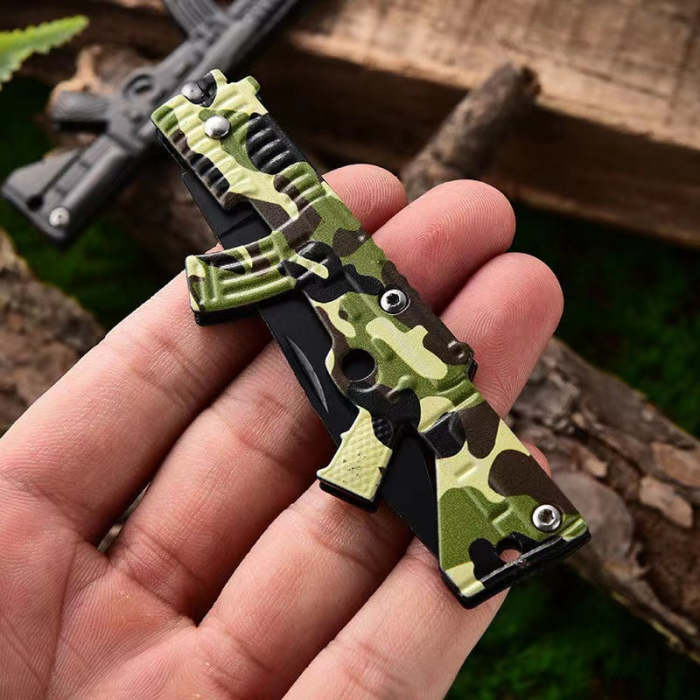M4 Gun Knife Hidden Knife Key Chain