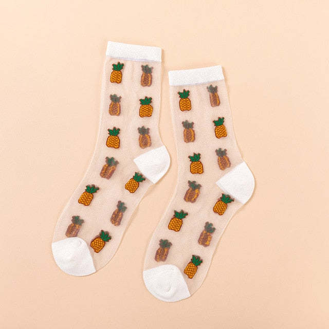 Creative Harajuku  Product Crystal Silk Tide Socks