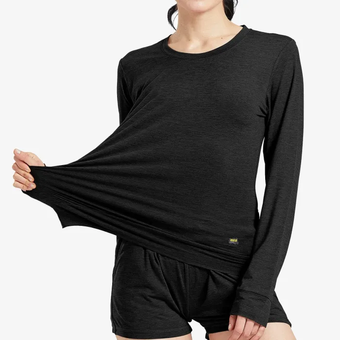 Women Ultra Soft Long Sleeve T-Shirts Stretch Athletic Crew Neck Tees