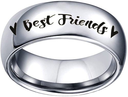 1Pc Best Friends Ring Engraved Name Date Bff Friendship Ring