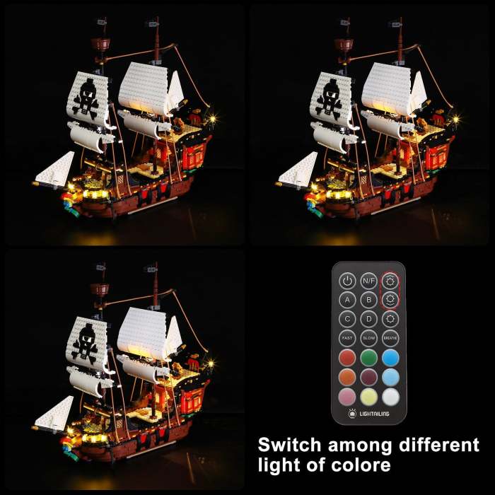 Light Kit For Pirate Ship 9 With Remote
