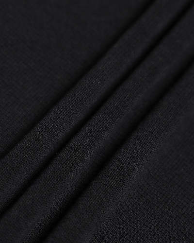 The Black Striped Knit Sling Mini Dress