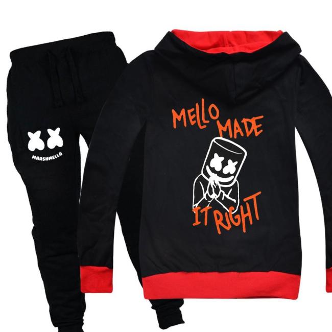 Mello Made It Right Dj Marshmello Boys Hoodie N Sweatpants Outfit Set