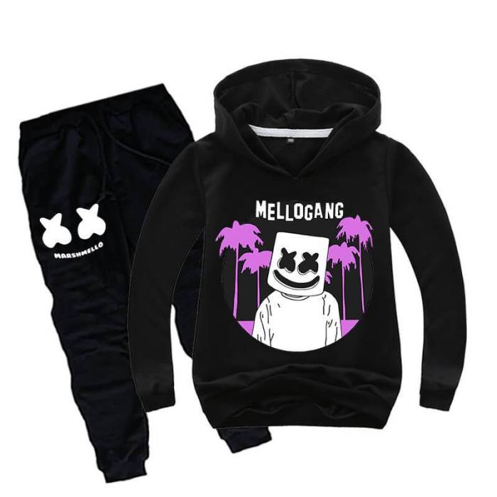 Dj Marshmello Mellogang Coco Print Girls Boys Cotton Hoodie Sweatpants