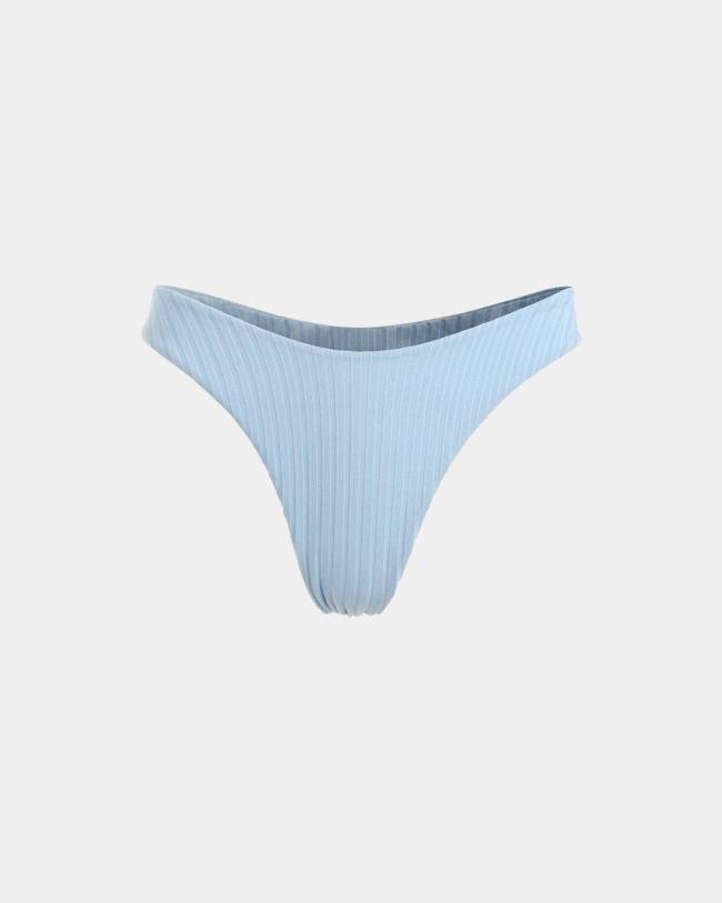 High Cut Ribbed Bikini Bottom