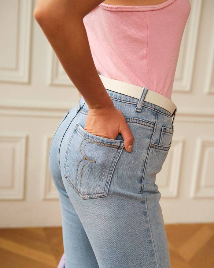 The Retro High Waisted Straight Jeans