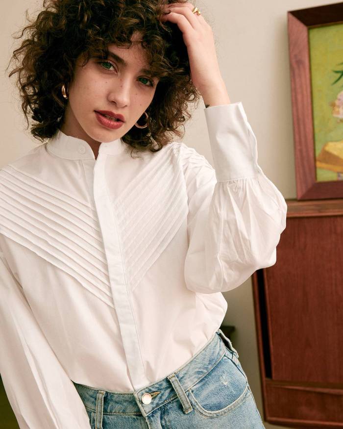 The Bubble-Sleeve Pleating Shirt