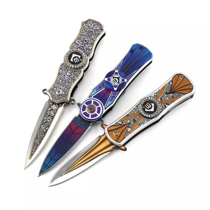 Fidget Spinner Knife Pocket Fingertip Gyro Flip Knife