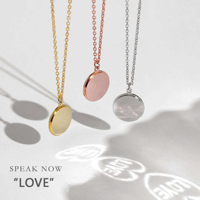  Love  Light Projection Necklace