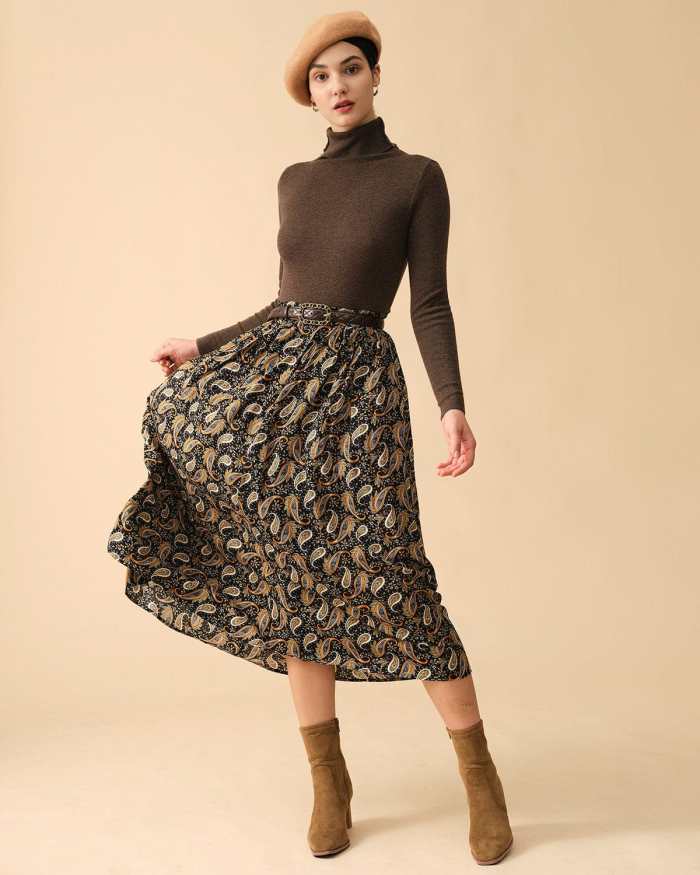 The High Waisted Floral Retro Skirt