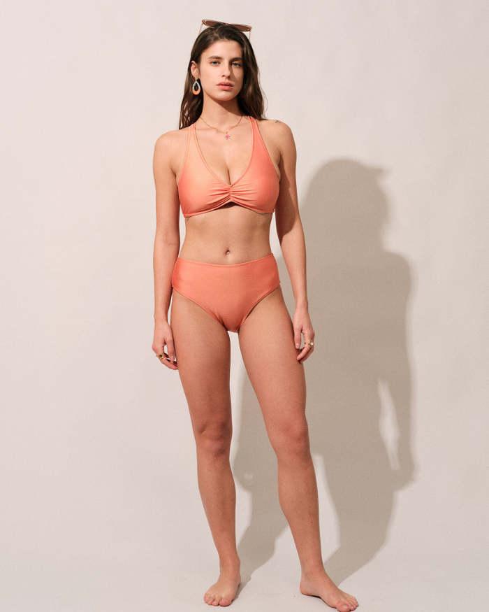 The Orange Tie Back Bikini Set