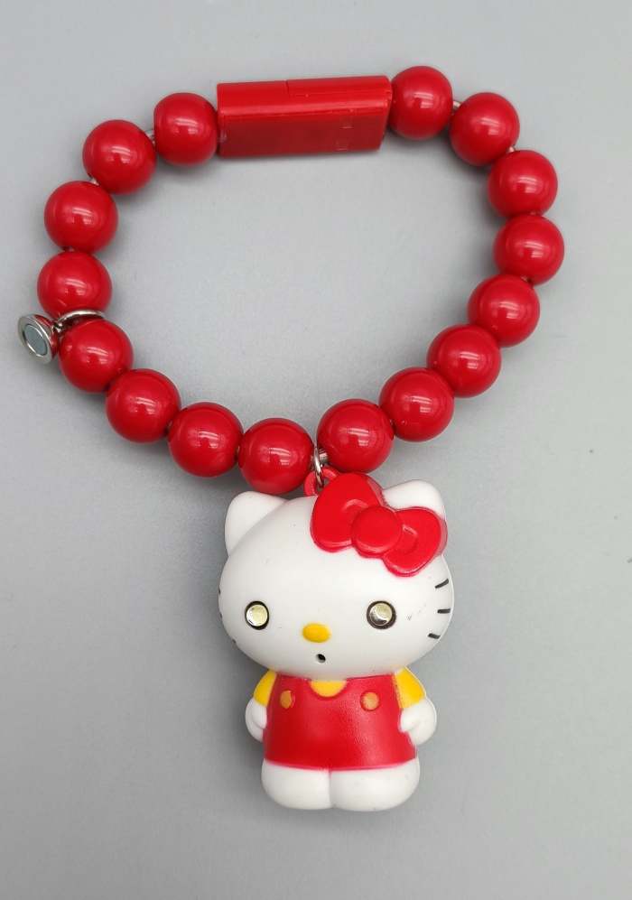 Lighting Hello Kitty Say  I Love You  Phone Charger Bracelet Charger Cable Magnetic Bracelet