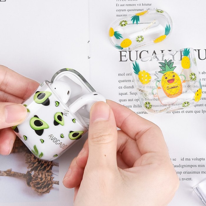 Cute Fruit Transparent Airpods Case