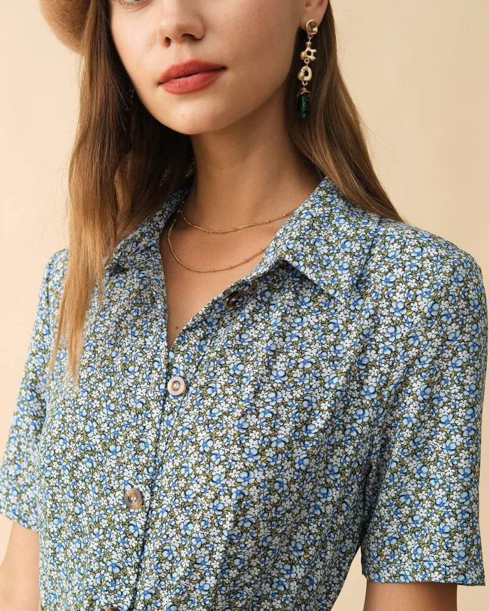 The Retro Floral Ruffle Rompers