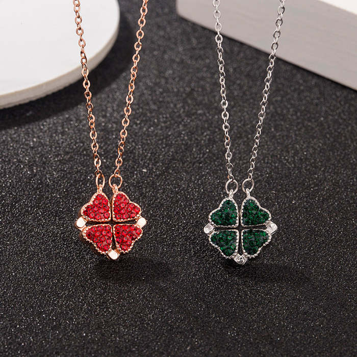 Double-Sided Four-Leaf Clover Necklace