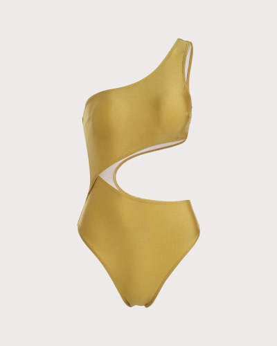 The Yellow Cutout One-Piece Swimsuit