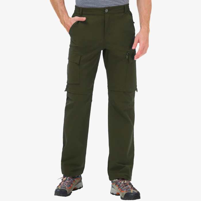 Men Convertible Hiking Pants Zip Off Quick Dry Cargo Pants