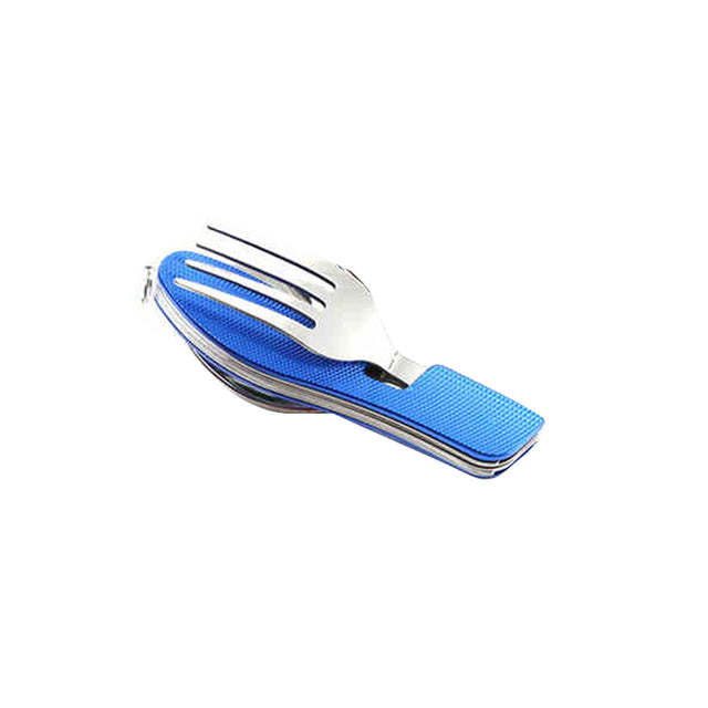 Multi Portable Folding Knife Fork Cutlery For Camping Picnic Supplies
