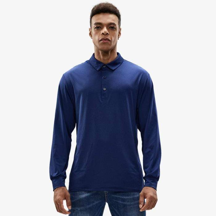Men Golf Polo Shirt Sun Protection Quick Dry Sport Shirts