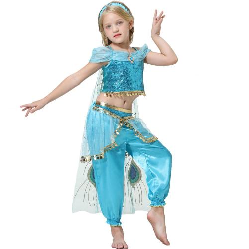 Girls Jasmine Princess Kids Halloween Costume